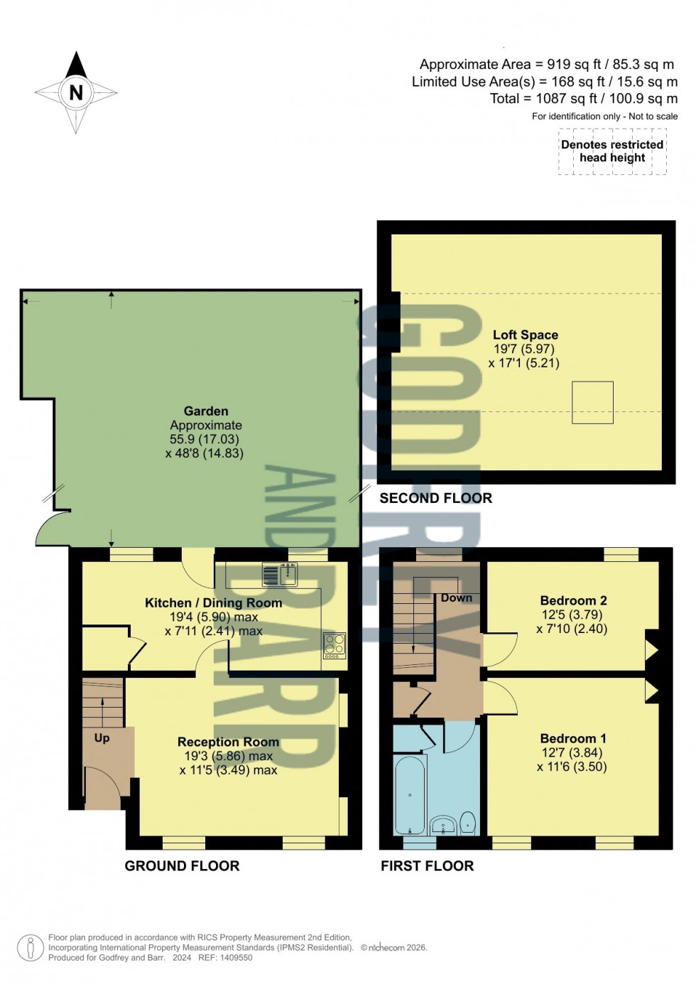 Floorplan for Temple Fortune Hill, Hampstead Garden Suburb