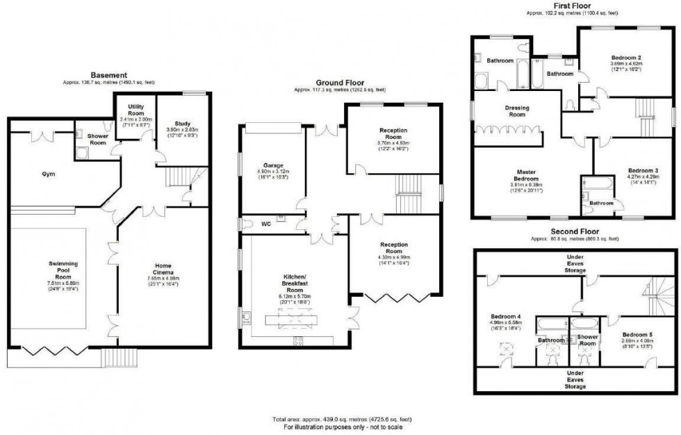 Floorplan for Spencer Close, Radlett