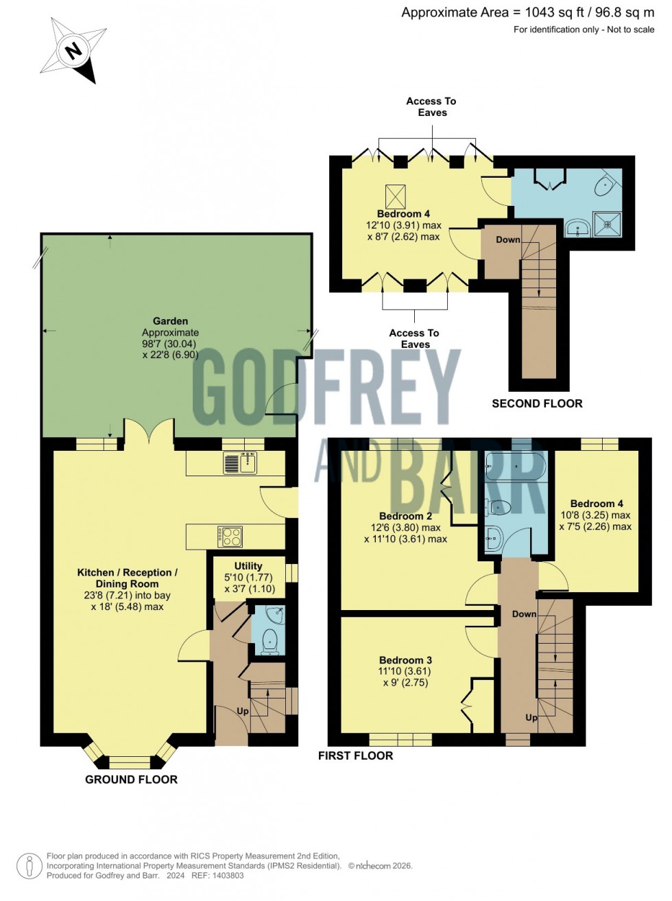 Floorplan for Oakwood Road, Hampstead Garden Suburb