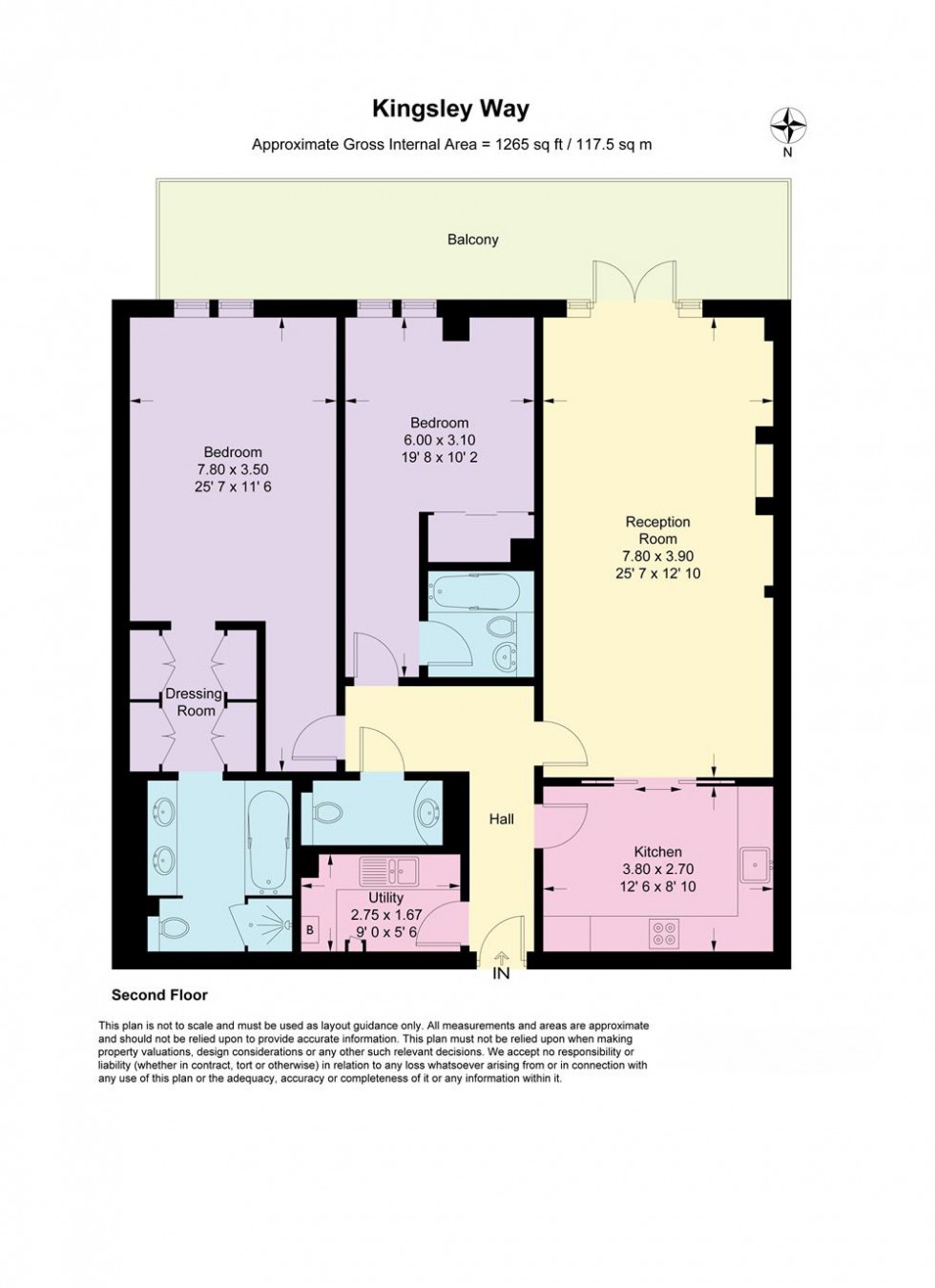 Floorplan for Kingsley Way, Hampstead Garden Suburb