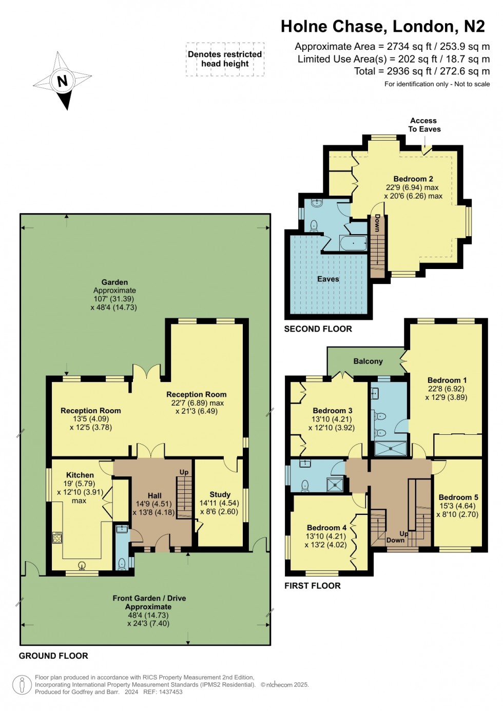 Floorplan for Holne Chase, Hampstead Garden Suburb