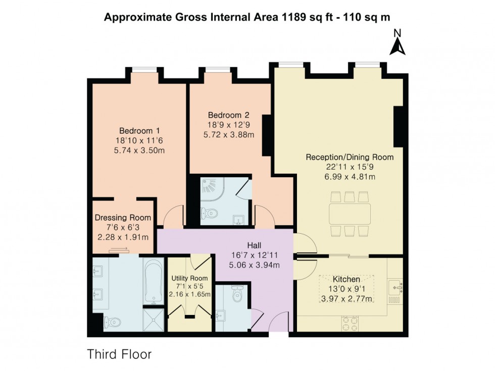 Floorplan for Kingsley Way, Hampstead Garden Suburb