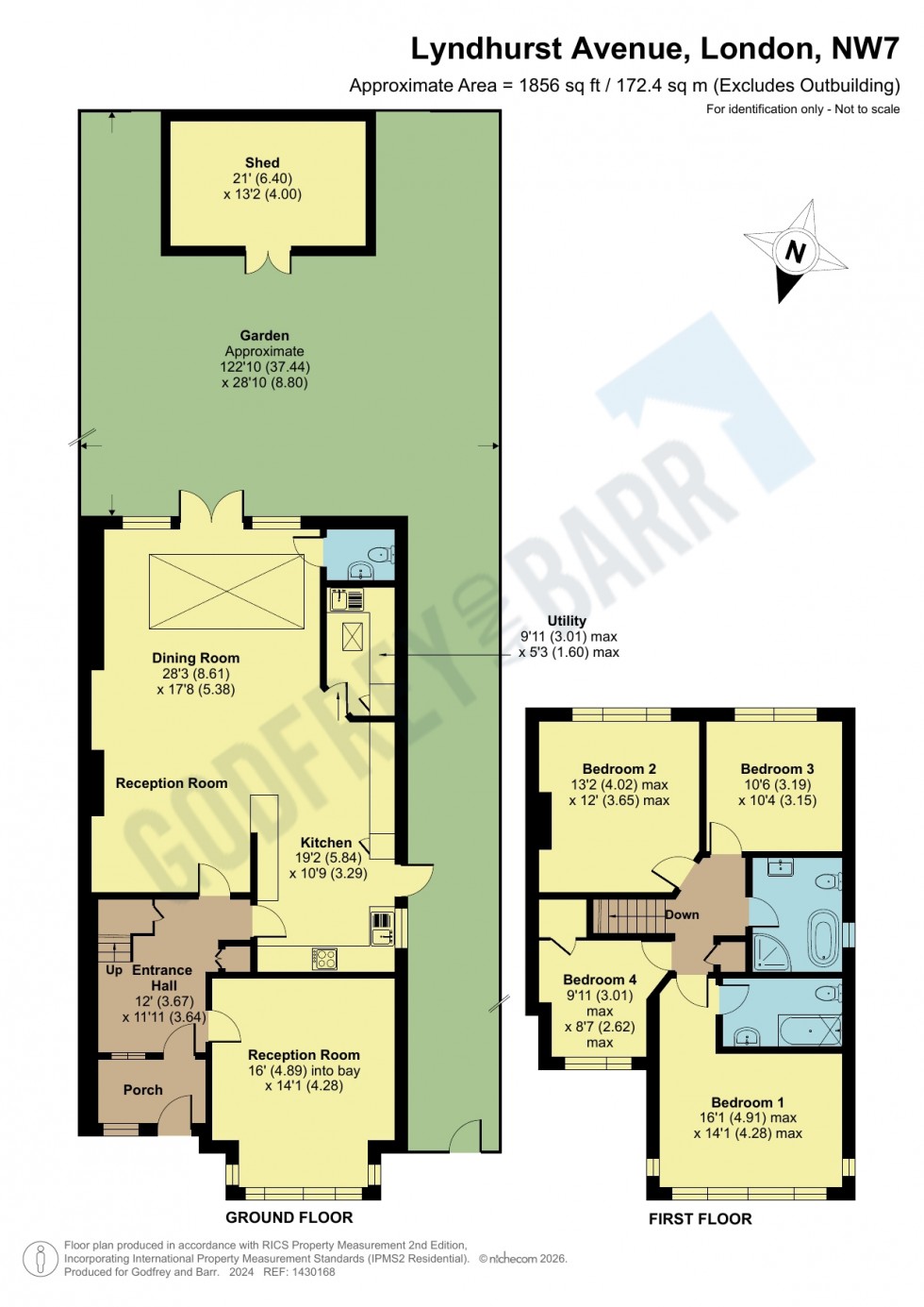 Floorplan for Lyndhurst Avenue, Mill Hill