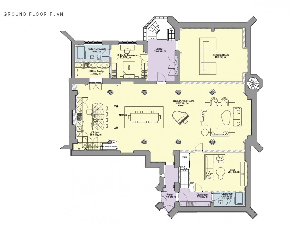 Floorplan for The Chapel at Rosary Manor, Mill Hill Village