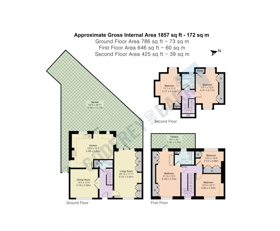 Floorplan for Corringway, Hampstead Garden Suburb