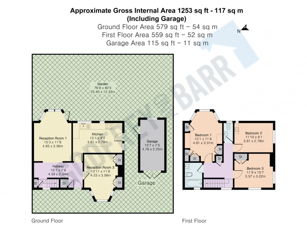 Floorplan for Gurney Drive, Hampstead Garden Suburb
