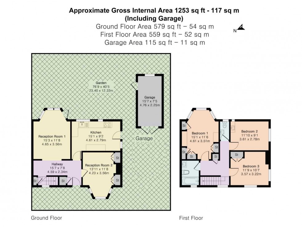 Floorplan for Gurney Drive, Hampstead Garden Suburb