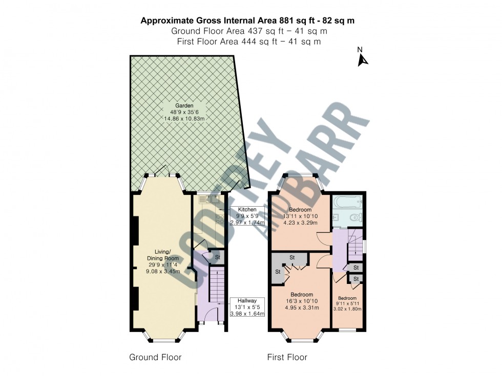 Floorplan for Cheviot Gardens, Golders Green Estate