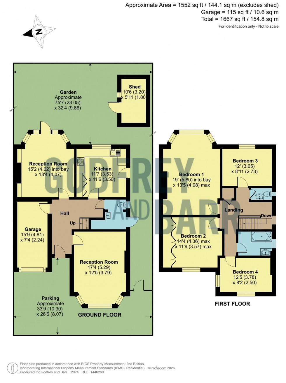 Floorplan for Greenhalgh Walk, Hampstead Garden Suburb