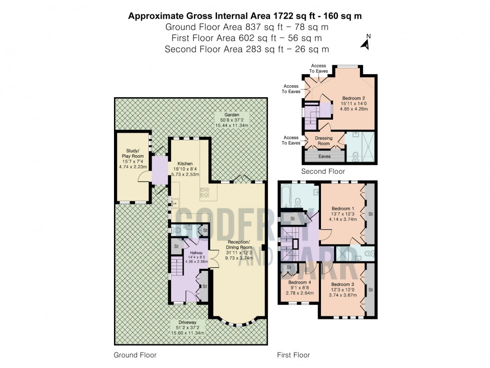 Floorplan for Vivian Way, Hampstead Garden Suburb