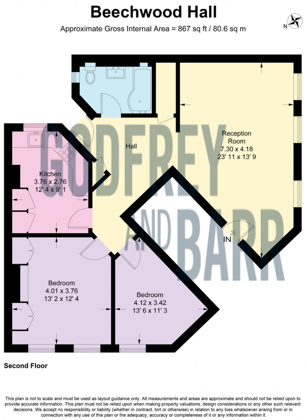 Floorplan for Beechwood Hall, Finchley