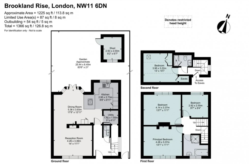 Floorplan for Brookland Rise, Hampstead Garden Suburb