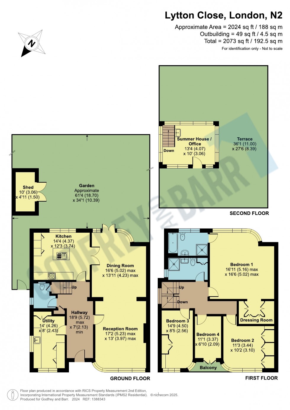 Floorplan for Lytton Close, Hampstead Garden Suburb