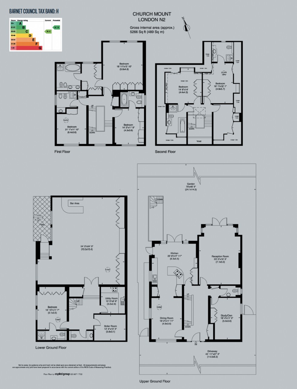 Floorplan for Church Mount, Hampstead Garden Suburb