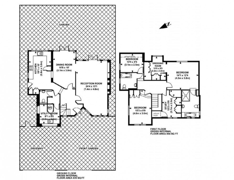 Floorplan for Middleway, Hampstead Garden Suburb