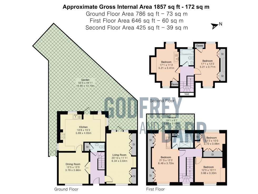 Floorplan for Corringway, Hampstead Garden Suburb