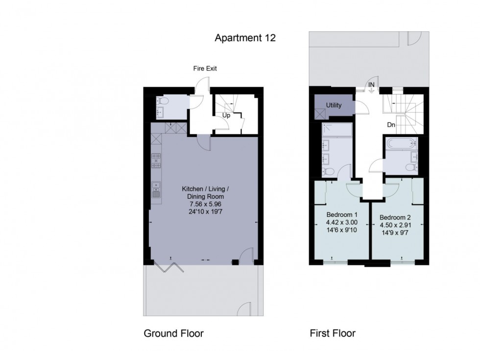 Floorplan for Wimpole Mews, Mill Hill East