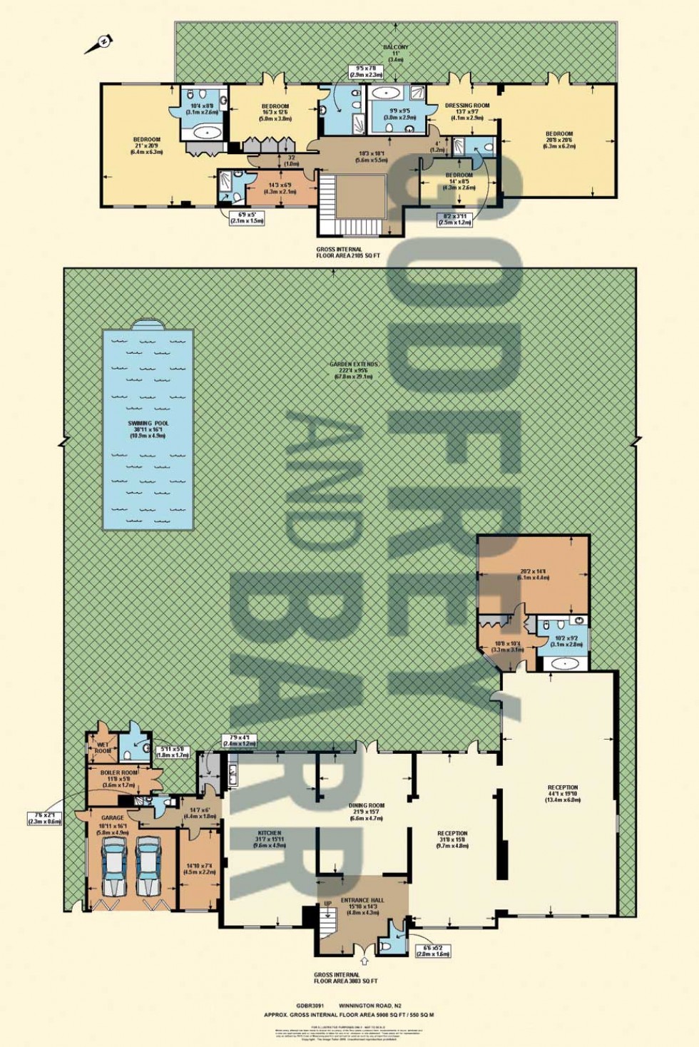 Floorplan for Winnington Road, Hampstead Garden Suburb