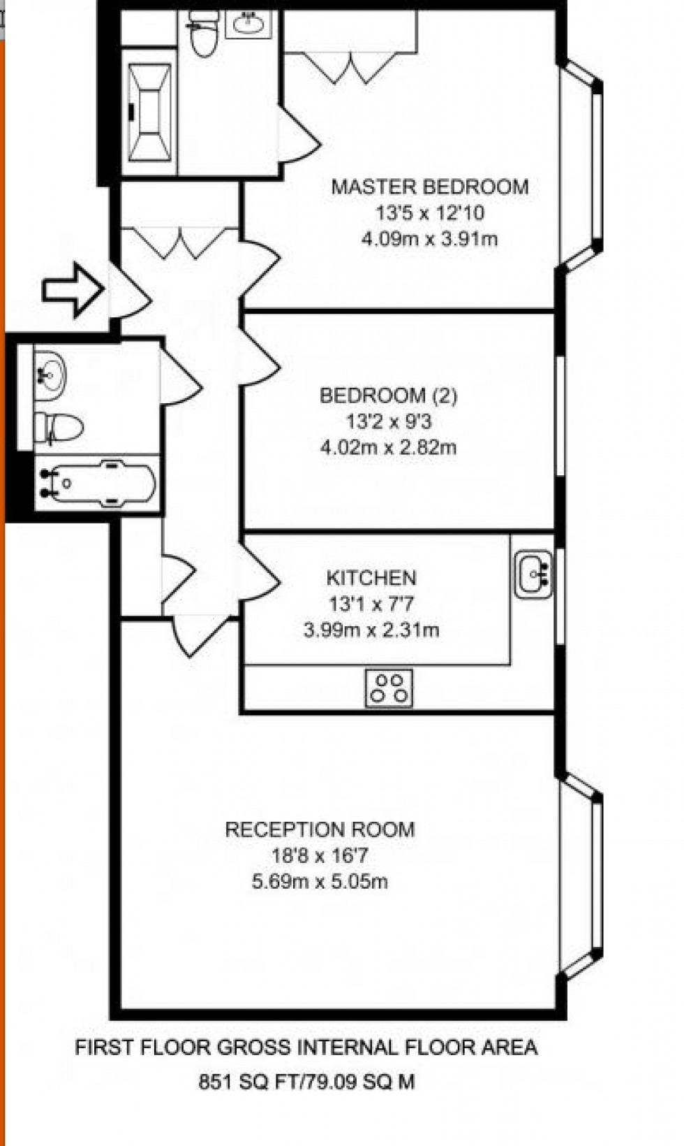 Floorplan for Victoria Road, Mill Hill