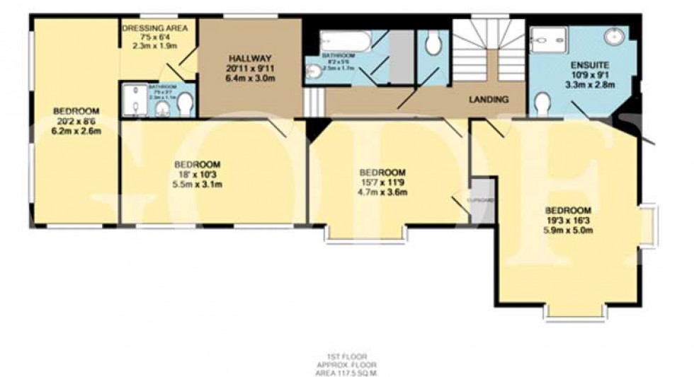 Floorplan for Wise Lane, Mill Hill