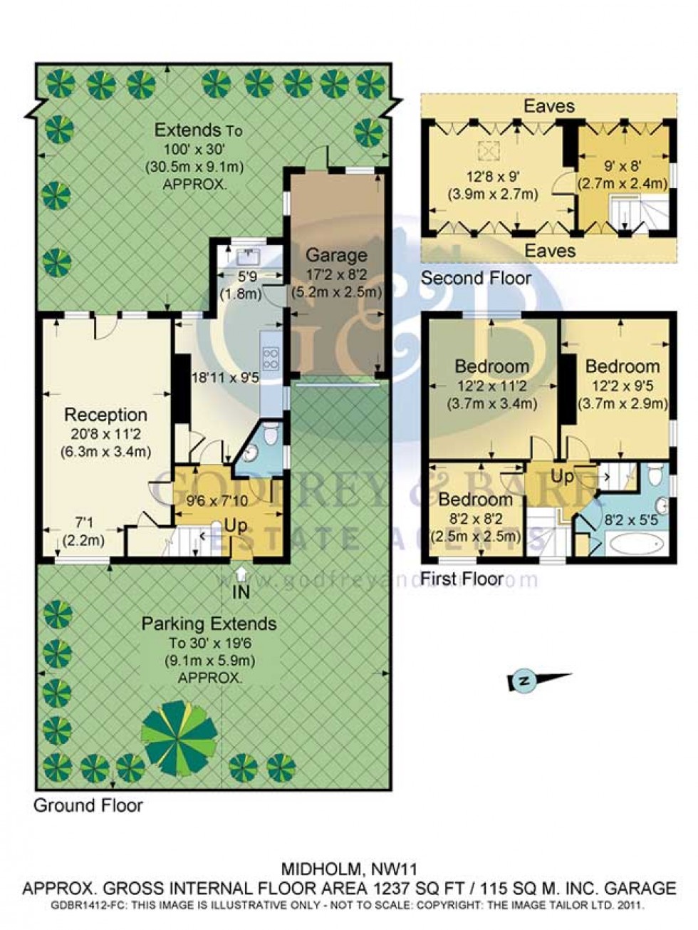 Floorplan for Midholm, Hampstead Garden Suburb