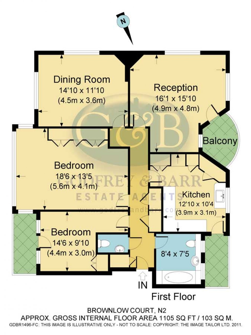 Floorplan for Brownlow Court, Hampstead Garden Suburb