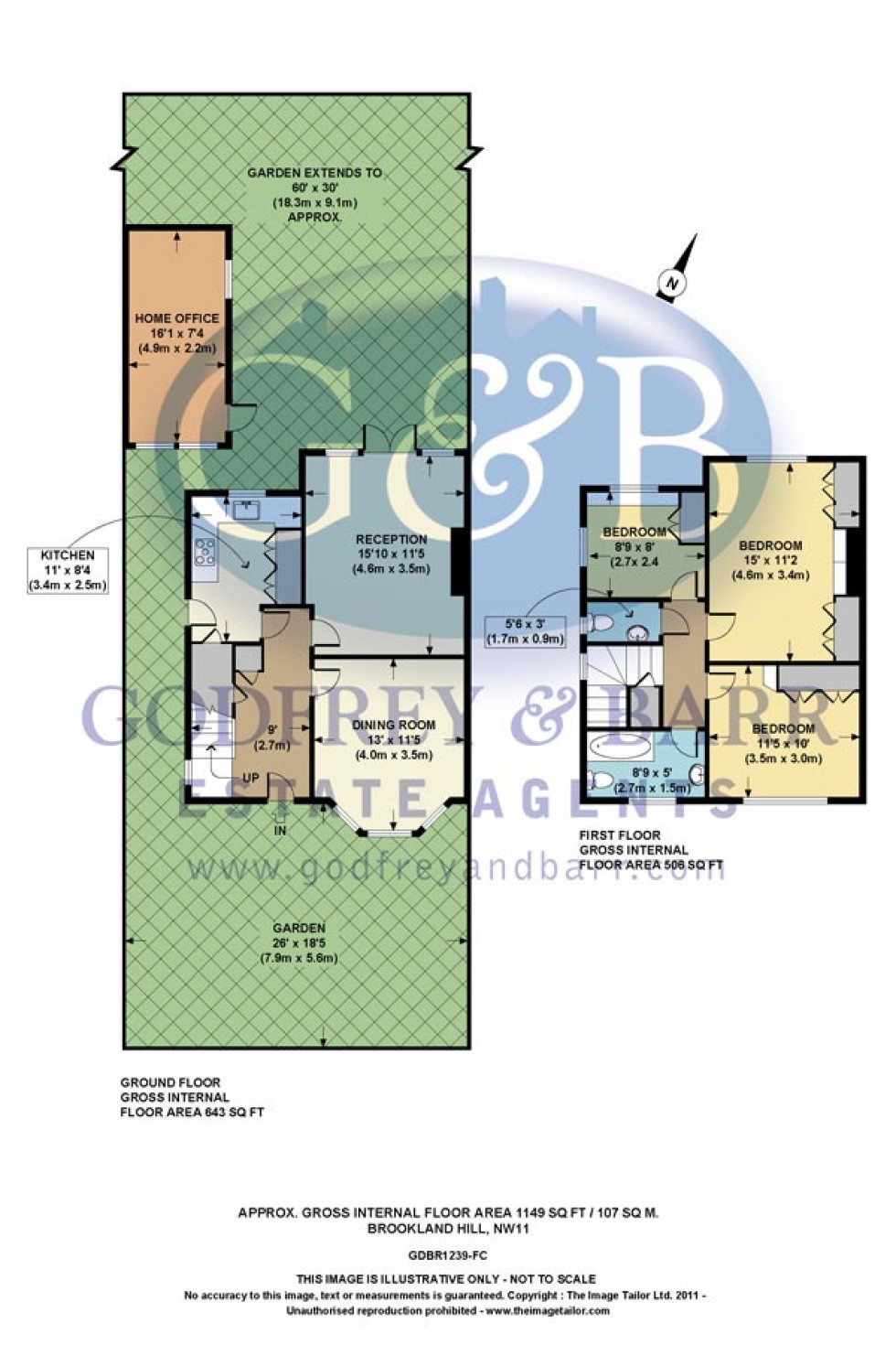 Floorplan for Brookland Hill, Hampstead Garden Suburb, NW11 6DU