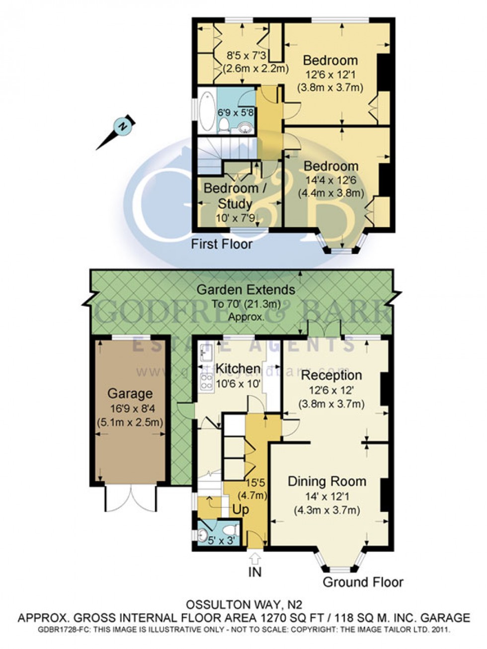 Floorplan for Ossulton Way, Hampstead Garden Suburb