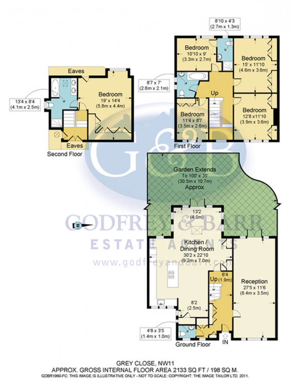 Floorplan for Grey Close, Hampstead Garden Suburb