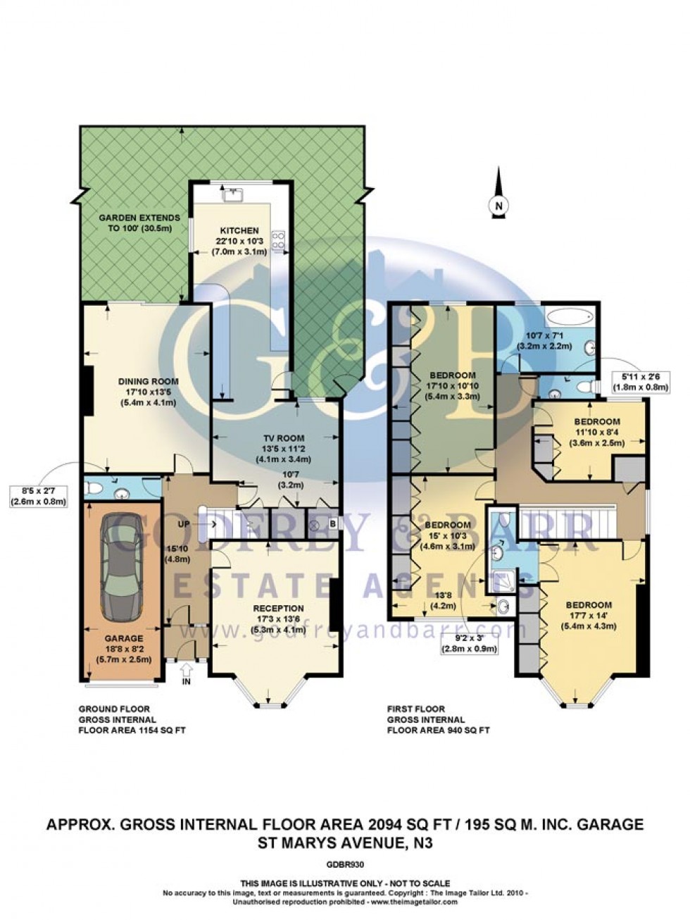 Floorplan for St Mary's Avenue, Finchley