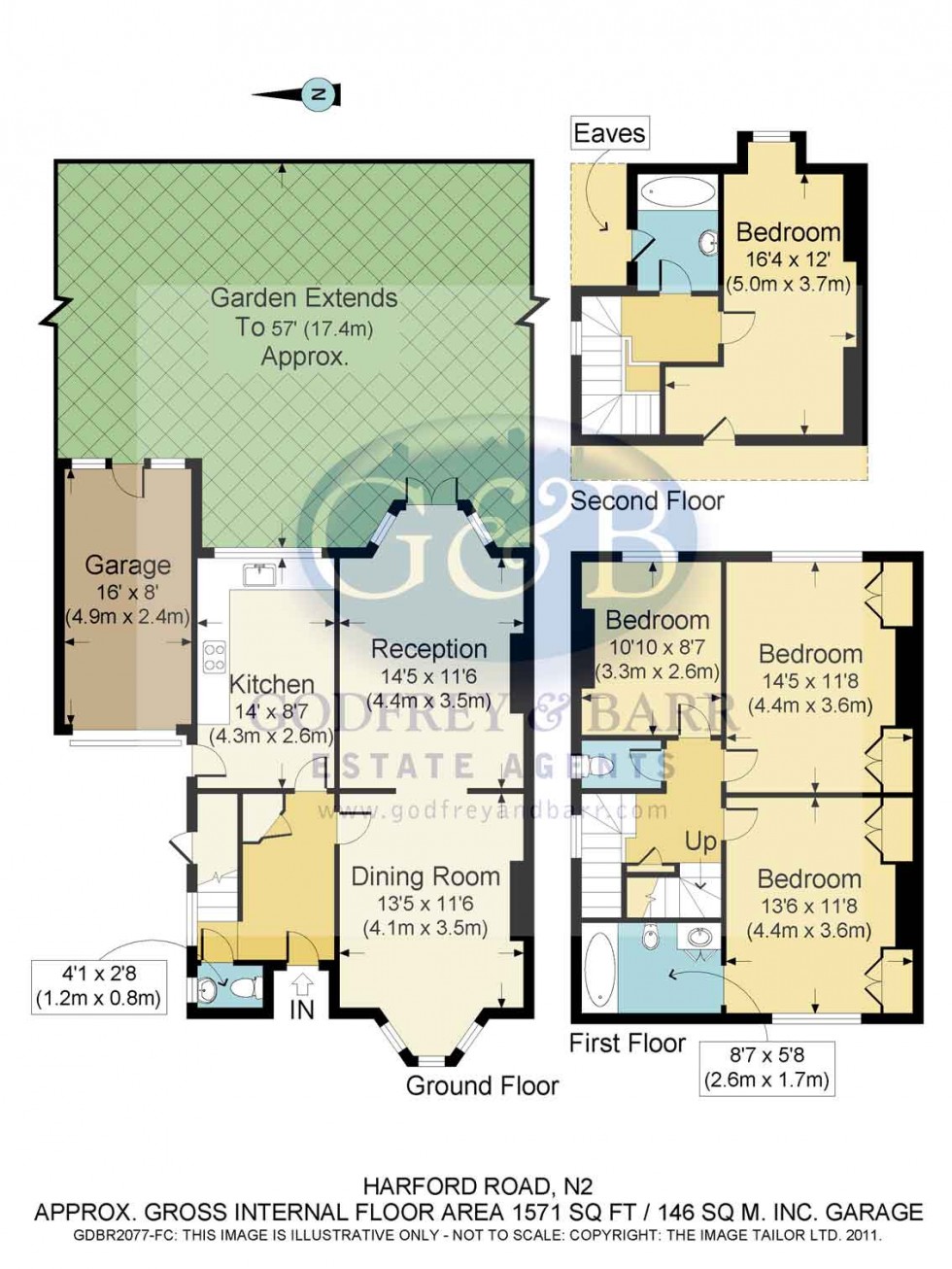 Floorplan for Harford Walk, Hampstead Garden Suburb