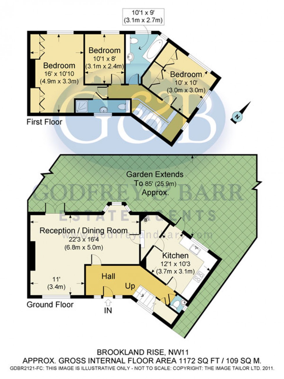 Floorplan for Brookland Rise, Hampstead Garden Suburb