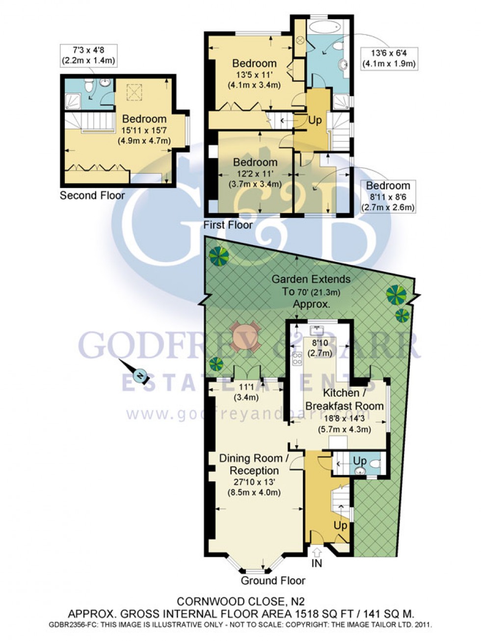 Floorplan for Cornwood Close, Hampstead Garden Suburb