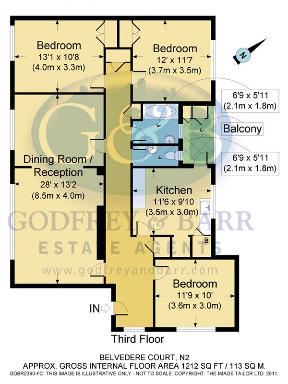 Floorplan for Lyttelton Road, Hampstead Garden Suburb